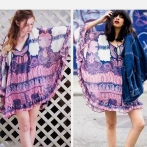 Free People Multicolor Bohemian Dress SzM